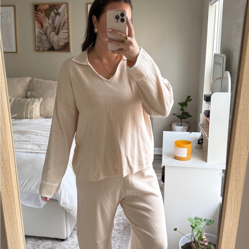 Women's Cream Lounge Set